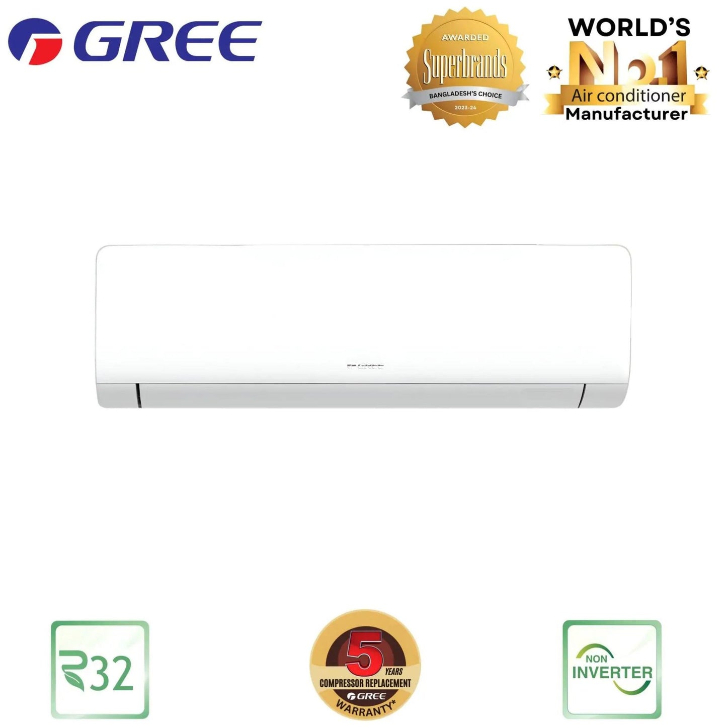 Non Inverter GREE Wall Split Type Air Conditioner GS-18XCO32-Cosmo (1.5 TON)