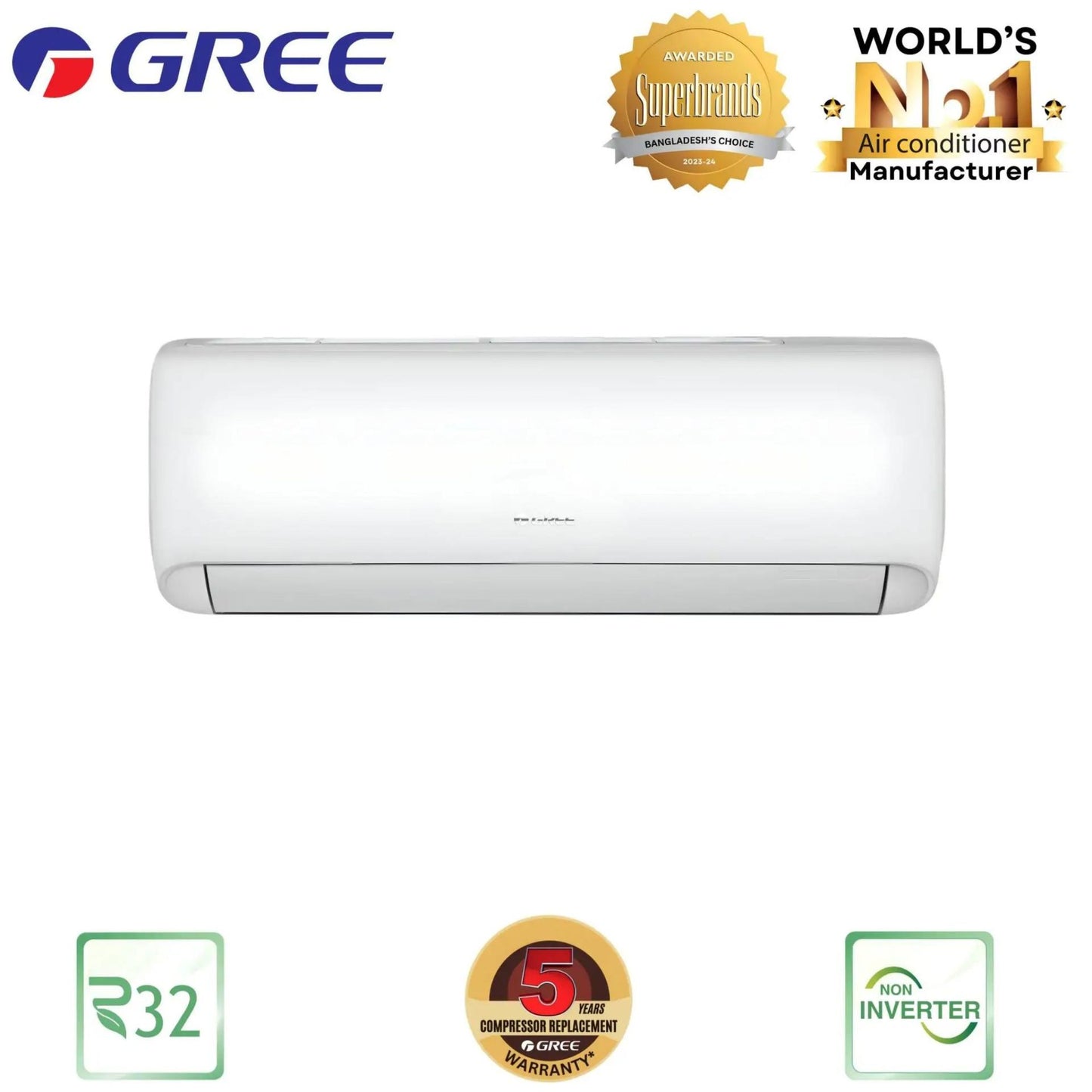 Non Inverter Gree Split Type Air Conditioner GS-18XCM32-Charmo (1.5 TON)