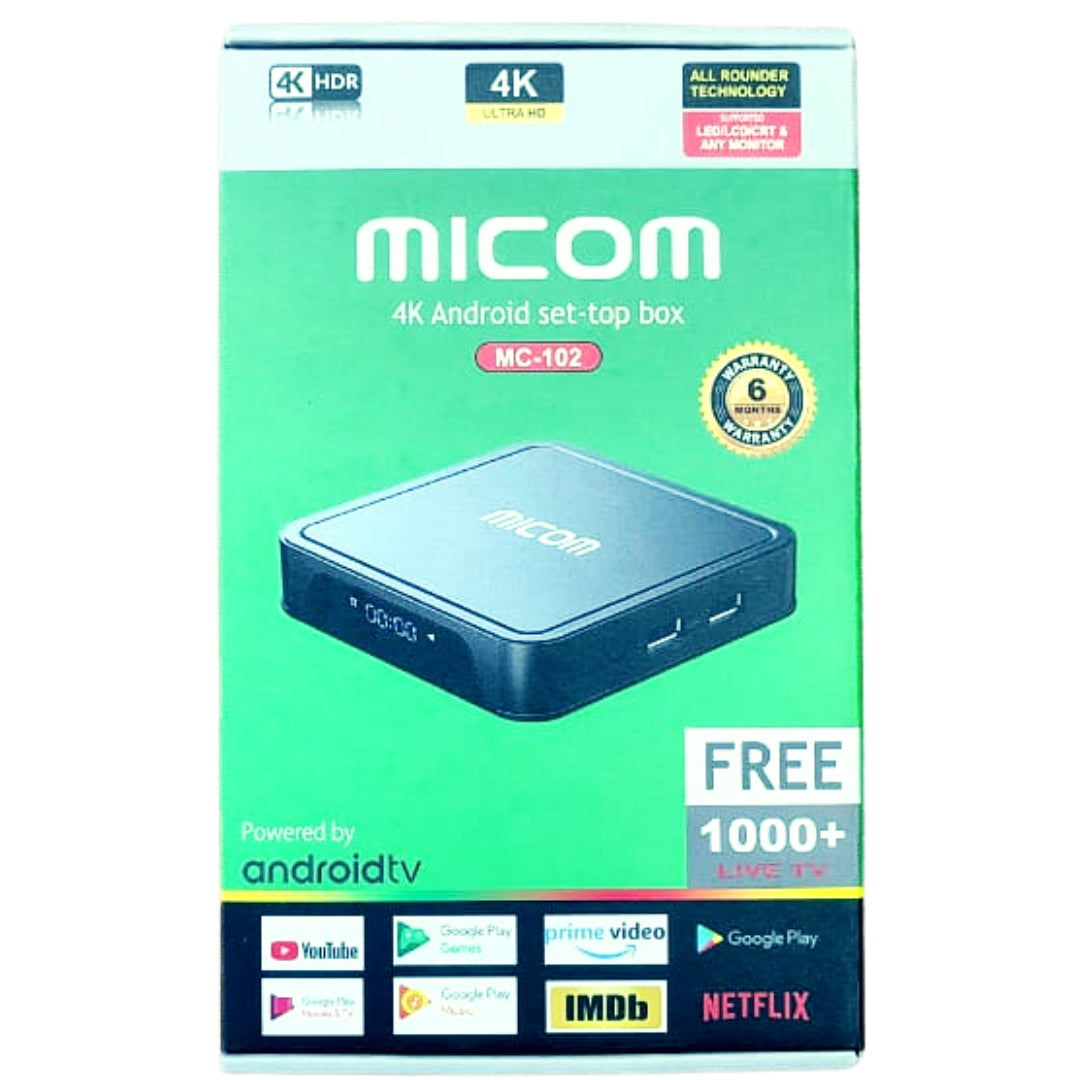 Midcom Box Micom Android Tv Box || Sheba Electronics BD Android Tv Box