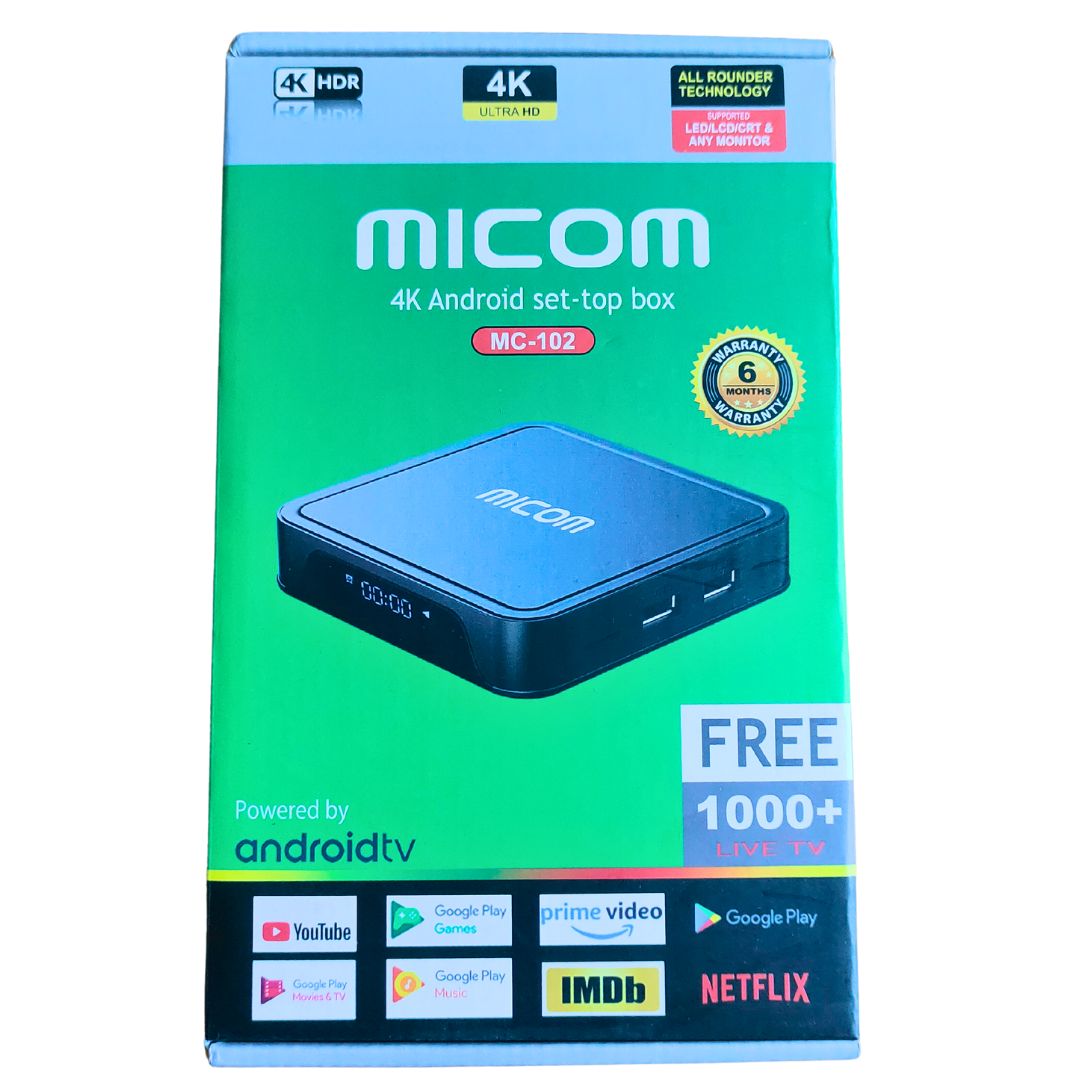 Micom Android Box Micom Android Tv Box || Sheba Electronics BD Android Tv Box